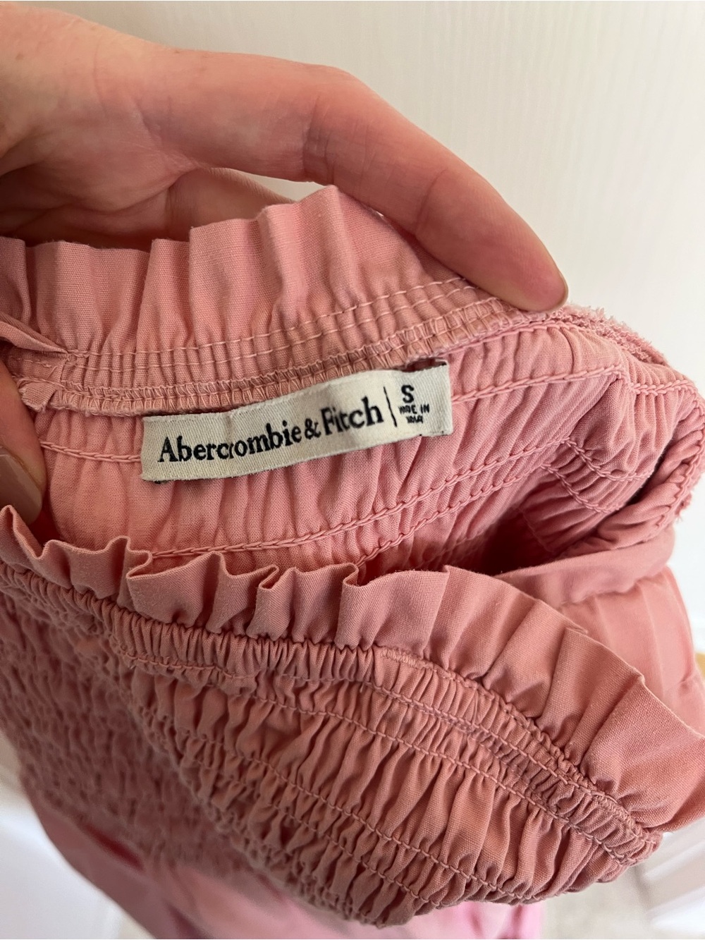 Abercrombie & Fitch Pink Smocked Strap Tiered Maxi Dress - Picture 6 of 8